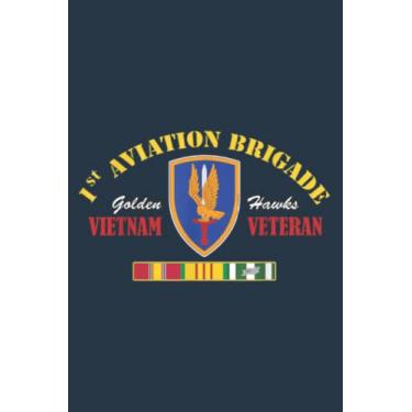 Imagem de 1st Aviation Brigade Vietnam Veteran Golden Hawks Father Day: Study Notebook, 6 x 9 inches, 120 pages