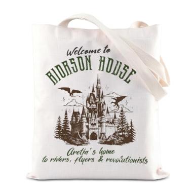 Imagem de ENSIANTH Xaden Riorson House Tote Bag Dragon Rider Gift Iron Flame Bookish Gift Wing Leader Shoulder Bag Fantasy Fan Gift, Bolsa Riorson House, Medium