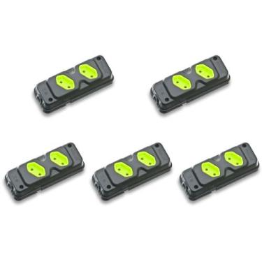 Imagem de Kit C/5 - Tomada Barra Fiolux Dupla 2P 20A Preto