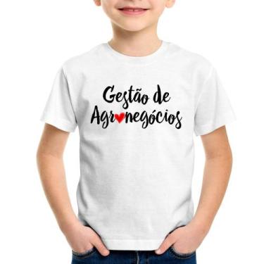 Imagem de Camiseta Infantil Gestão de agronegócios por amor - Foca na Moda, Bran