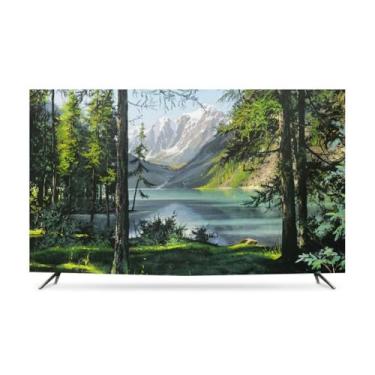 Imagem de 82-86 polegadas TV capa à prova de poeira protetor de tela de TV para montagem na parede/curvado/monitor de mesa/árvore de mesa floresta paisagem natural quarto sala de estar móveis decoração-tipo