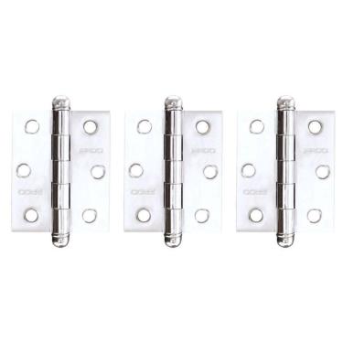 Imagem de Dobradiça Sem Rolamento Inox Polido Pado 3530 - 3.1-2 Com 3 Unidades