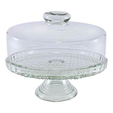 Imagem de Boleira Vidro Prato Para Bolo Com Pedestal Colonial G 28cm - Mistral