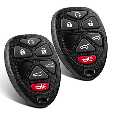 Imagem de Self-Programming Replacement Keyless Entry Fits for Chevy Tahoe Suburban GMC Yukon (1500 and 2500) Cadillac Escalade ESV/EXT 2007 2008 2009 2010 2011 2012 2013 2014 Remote Fob P/N:15913427(Pack of 2)