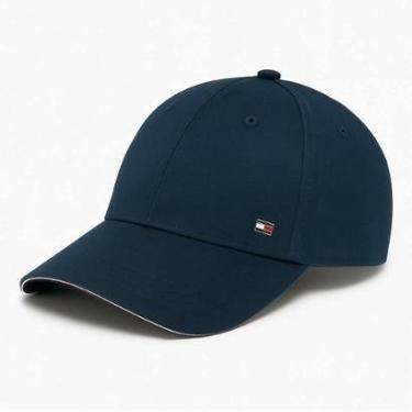 Imagem de Boné Tommy Hilfiger Cotton 6 Panel Aba Curva Azul Petróleo-Unissex