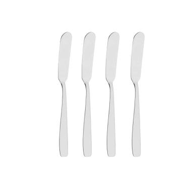 Imagem de Kit 4 Espátulas Manteiga Patê Requeijão Geleia Aço Inox