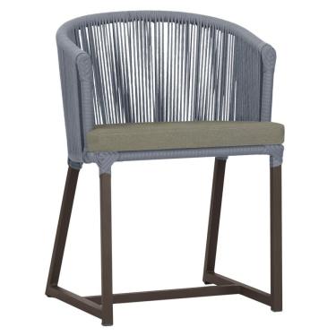 Imagem de Cadeira De Jantar Noronha Alumínio Marrom E8 Trama Original Prata