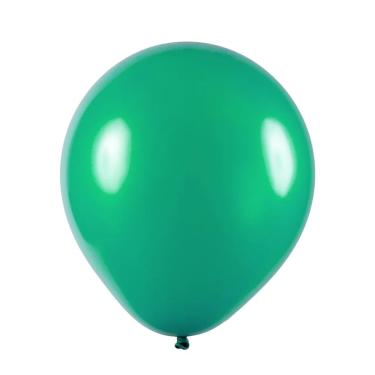 Imagem de Balão De Látex Metalizado Verde - 7 Polegadas - 50 Unidades