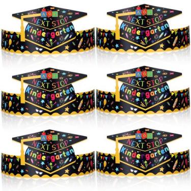 Imagem de Papel Graduation Crown Handepo, 60 unidades para crianças com corda