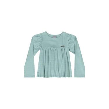 Imagem de Blusa Manga Longa Infantil para Menina Quimby, Azul, 1