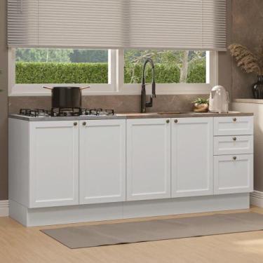 Imagem de Kit com 2 Balcões de Cozinha 3 Gavetas 4 Portas (Sem Tampo e Pia) Vik 