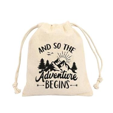 Imagem de BIG EVENTS Set of 10 Adventure hangover recovery kit bags wedding favor kit bag bachelorette party - Bachelor Survival Kit Party Bag - Drawstring Favor Bags - 5 * 7 Inches