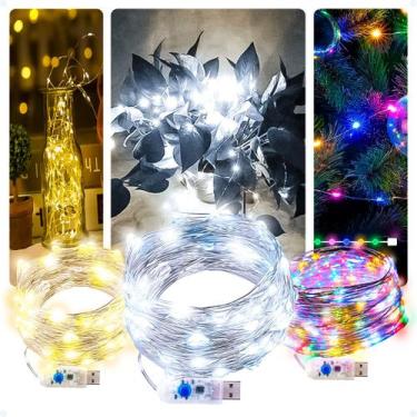 Imagem de Cordão De Led Fio Fada 5m Decoração USB Pisca Pisca Strobo - Hxt, Bran