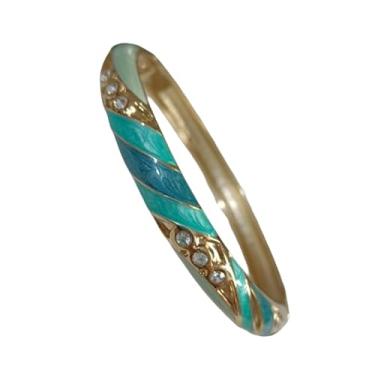 Imagem de Only My Live Home Cloisonne Colorido Esmaltado Strass Pulseira Fina Pulseira Articulada Pulseira Feminina Pulso Pequeno Presentes Modernos Joias Étnicas, Inner Diameter 2.25 inch wide 0.31 inch about