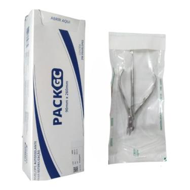 Imagem de Kit 400 Envelope Autoselante para Esterilização 9x23cm, Com Fita Indicadora, Para Alicate Outros