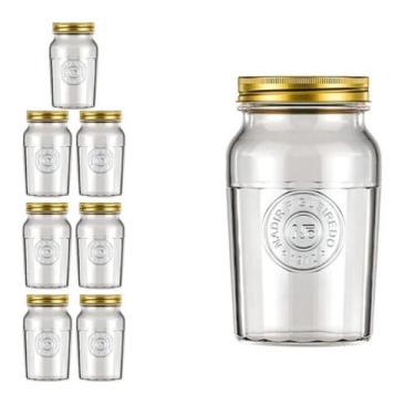 Imagem de Pote Americano Vintage Retro Tampa Biscoito 1L Nadir 7Un - NADIR FIGUE