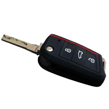 Imagem de Capa Silicone Protetora Para Chave Volkswagen Golf 2012 a 2020, Tiguan 2016 a 2023 (MOD 02)