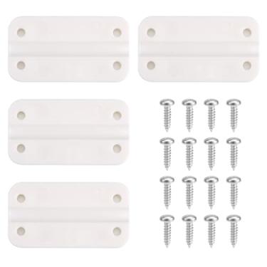 Imagem de 4 Dobradiças Plástico Caixas Térmicas para Igloo 50-165 QT, 5,9x3,2cm Dobradiças Freezer com 16 Parafusos Peças Reposição Acessórios Coolers Camping para Igloo Geladeira