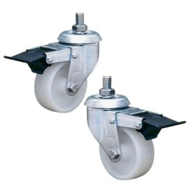 Imagem de 2 Rodizio gir. 3 Pol. Industrial Espiga Freio Roda Nylon - COLSON