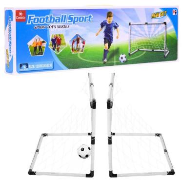 Imagem de Kit Mini Trave De Futebol Bola E Bomba De Ar - Castela