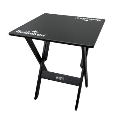 Imagem de Mesa Dobrável 70x70 Madeira Personalizada Hei Preta - Cor: Preto