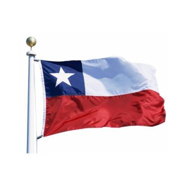 Imagem de Bandeira chilena bordada 90x135cm poliéster - Lightbek Official Store