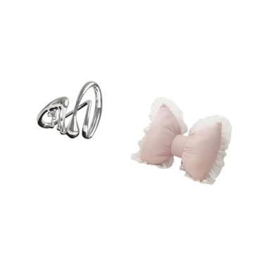 Imagem de Fenteer Escultura de Arte Abstrata Minimalista E Almofada de Laço Fofo, Decoração Moderna para Casa, Sofá de Cabeceira Confortável, Cadeira de Escritório para