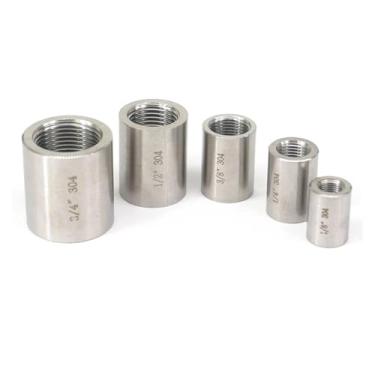 Imagem de 1/20.3 cm 1/10.2 cm 3/20.3 cm 1/5.1 cm 3/10.2 cm 2.5 cm BSP M20*1,5 mm fêmea 304 conexões de tubos de aço inoxidável adaptadores de acoplador 4284 PSI (M20 x 1,5 mm)