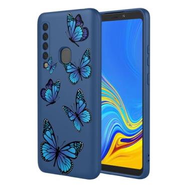 Imagem de HTXWXJC Capa de celular para Galaxy A9 2018, capa para Samsung A9s SM-A920 à prova de choque flexível bumper TPU capa macia padrão borboleta capa de telefone para Samsung Galaxy A9 (2018) borboleta