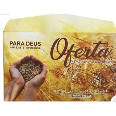 Imagem de 100 Envelope Oferta Colorido (Dízimo) - 10x17 cm - Santinhos do Brasil