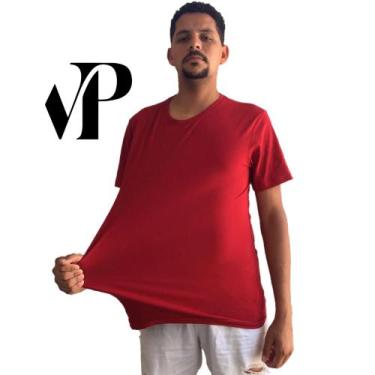 Imagem de Camisa masculina lisa pima - Vp malhas, Vermelho, m