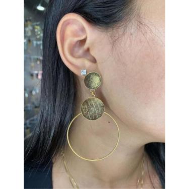 Imagem de Brinco de argola - Núbia Jóias