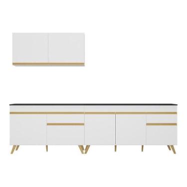 Imagem de Cozinha Compacta Veneza Gw Mp2076 Armário E Balcão Branca - MULTIMOVEI