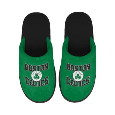 Imagem de FOCO NBA – Pantufa masculina oficial com logotipo principal e logotipo do time empilhado, Boston Celtics, 9-10