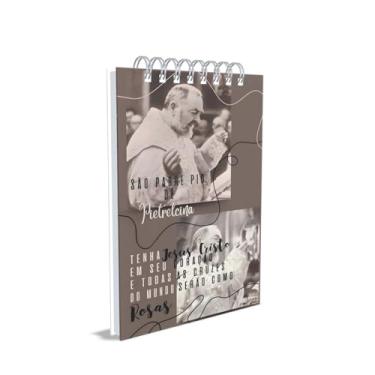 Imagem de Bloco de Anotações Católico, Padre Pio, Capa 08