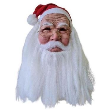Imagem de Mascara De Papai Noel Realista Natal Natalino Fantasia Latex Barba Ocu