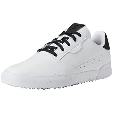 Imagem de adidas Tênis de golfe feminino Adicross Retro Spikeless, Calçado branco/núcleo preto/calçado branco, 36