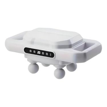 Imagem de Massageador Corporal Elétrico Portátil com 4 Cabeças, USB, Polipropileno, 10x11x10cm, Alívio Muscular
