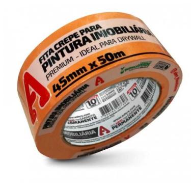 Imagem de Fita Crepe Imobiliária Laranja - 45mm X 50 Metros - Adere - ADERE PROD