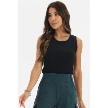 Imagem de Regata Feminina Ribana Penteada Polo Wear Preto, Preto, G