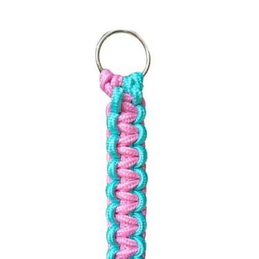 Imagem de Guia para Cachorros，ada pme FlexíVel Resistente à Ferrugem e DuráVel e AnéIs de Ferro Niquelado，Adequado para Beagles e RaçAs de MéDio a Grande Porte(VERDE ÁGUA/ROSA,150 cm)