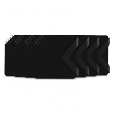 Imagem de UTIMAIS+ Mini Caderno com Capa em RPET, Fecho Magnético em PU, 70 Folhas Pautadas, Papel 100g/m², Preto, Cinza, Azul Marinho, Ecológico (10, Preto)