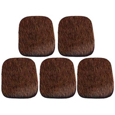 Imagem de KIMISS 5 Pçs Tiro Com Seta Resto Adesivo Silencioso Placa Vara, Acessórios de Tiro de Couro para Arcos de Caça-placas Silenciosas Leves e Portáteis (Marrom)