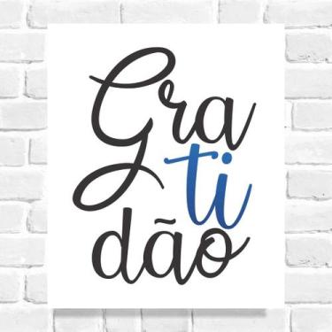 Imagem de Quadro Decorativo Gratidão - Arte Aqui, 30x40cm