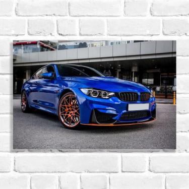 Imagem de Quadro Decorativo Super Carro Azul - Arte Aqui, 60x40cm