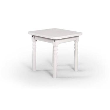 Imagem de Mesa Infantil Quadrada em Madeira Maciça Kids Branca - Straub Web