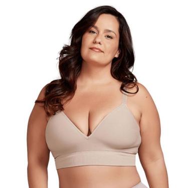 Imagem de Sutiã plus size bojo triangulo sem aro trifil, 50, Macadâmia