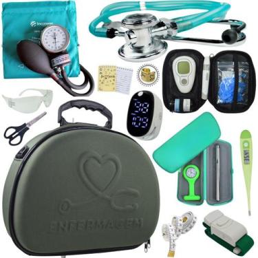 Imagem de Kit Enfermagem Maleta Super Luxo Completa Aparelho Esteto Estagio Medi