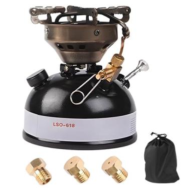 Imagem de LUMINFLY Fogão de acampamento ao ar livre, compatível com combustíveis etanol a gasolina, fogão à prova de vento, piquenique e equipamentos de cozinha ao ar livre