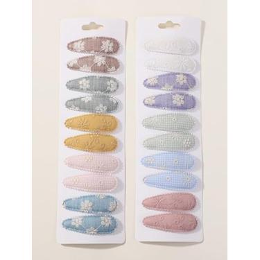 Imagem de 20 peças de grampos de cabelo coloridos de desenho animado estrela BB grampo de cabelo grampo de cabelo doce amor bico de pato acessórios de cabelo fofos